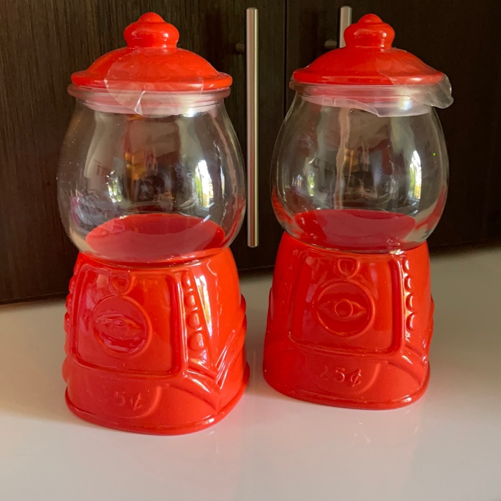Target Gumball Canisters. Red. NWT.